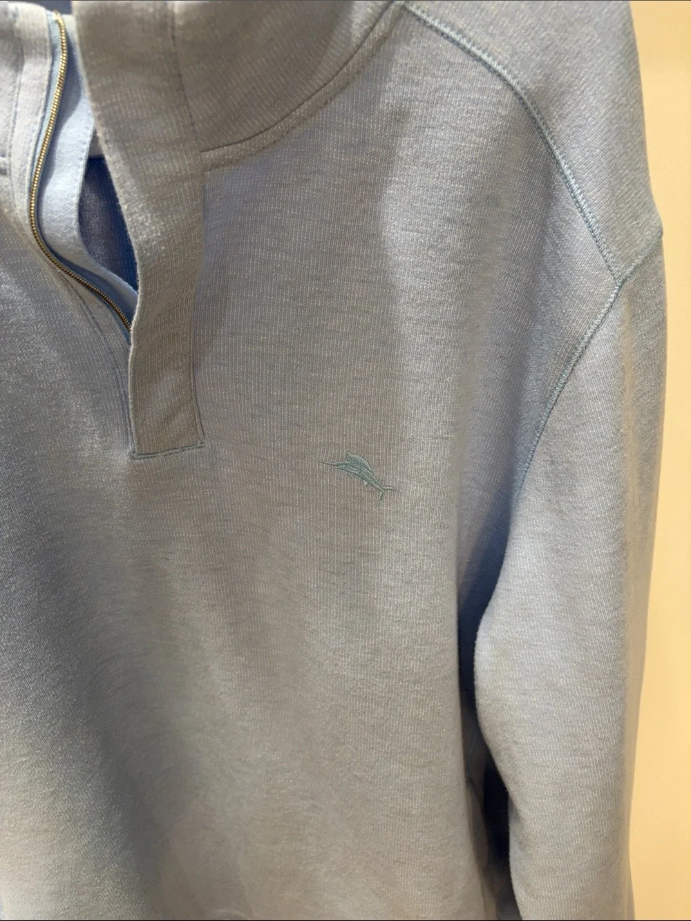 Tommy Bahama Light Blue Quarter-Zip Sweater